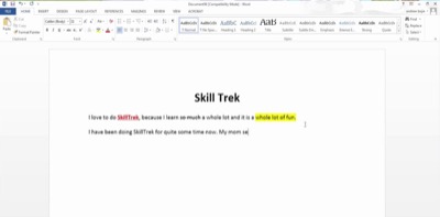 Life skill - Using a word processor